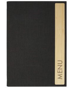 Menukaart map Sigel A4 Eco serie D.grijs/hout voor 8 blad