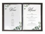 Menukaart map Sigel A4 Eco serie D.grijs/hout voor 8 blad