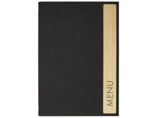 Menukaart map Sigel A4 Eco serie D.grijs/hout voor 8 blad