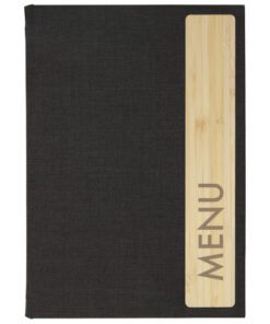 Menukaart map Sigel A5 Eco serie D.grijs/hout voor 8 blad