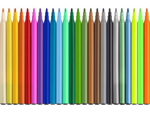Viltstift FC Dino 18x stand. Kleur+3x metallic kleur+ 3x    neon kleur incl. dino stickers in karton etui