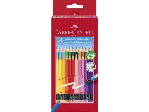 kleurpotloden Faber-Castell etui 24 stuks uitwisbaar
