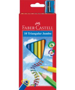 kleurpotlood Faber-Castell driekant Jumbo kartonnen etui a  10 stuks