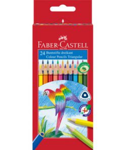 kleurpotlood Faber-Castell driekant kartonnen etui à 24     stuks