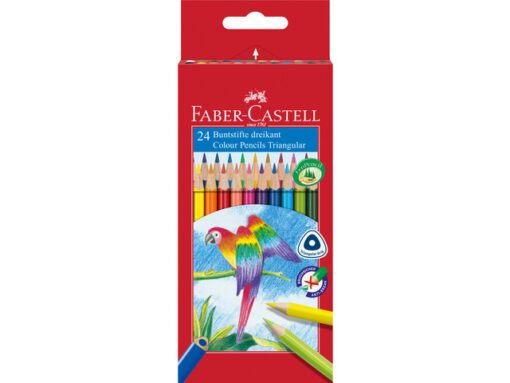 kleurpotlood Faber-Castell driekant kartonnen etui à 24     stuks