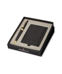 Balpen Giftset SHEAFFER 300 G9325 Glossy black chrome gold  tone met creditcardhouder