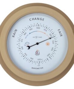 Buiten Barometer - Ø22CM - Metaal - Bruin "Orchid"