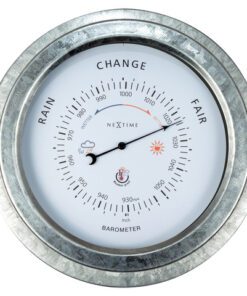 Buitenbarometer - Ø22CM - metaal - verzinkt "Orchid"