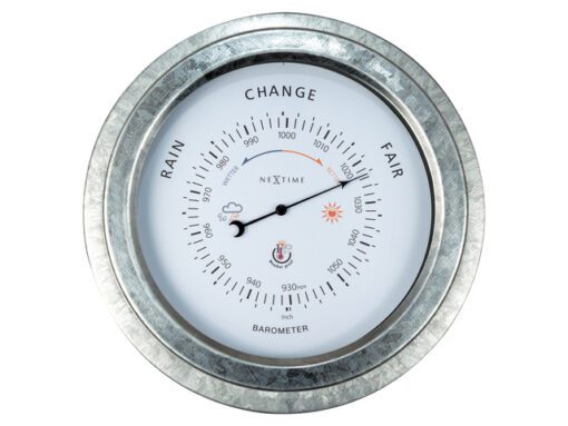 Buitenbarometer - Ø22CM - metaal - verzinkt "Orchid"