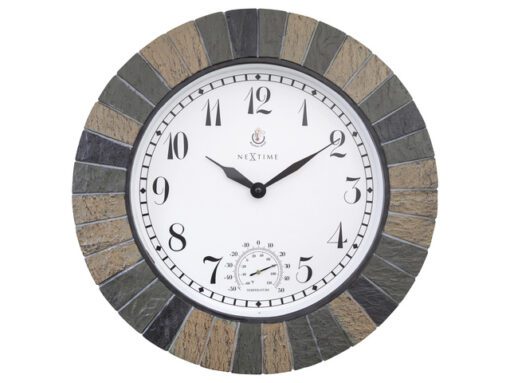 Buitenklok NeXtime dia 43.5cm Aster Large met thermometer