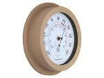 Buitenthermometer - Ø22CM - metaal - bruine "Lily"