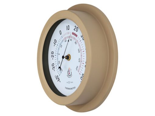 Buitenthermometer - Ø22CM - metaal - bruine "Lily"