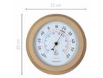 Buitenthermometer - Ø22CM - metaal - bruine "Lily"
