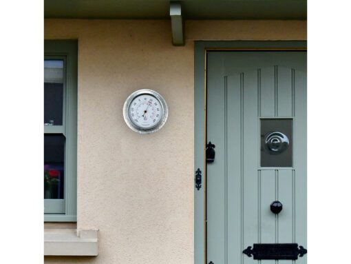 Buitenthermometer - Ø22CM - metaal - gegalvaniseerd "Lily"