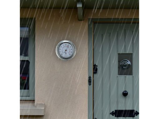 Buitenthermometer - Ø22CM - metaal - gegalvaniseerd "Lily"
