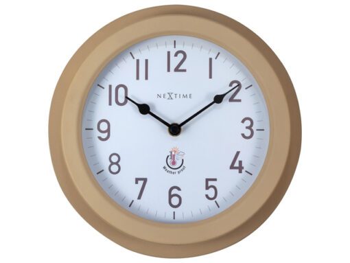 Buitenwandklok - Ø22CM - metaal - bruin "Poppy"