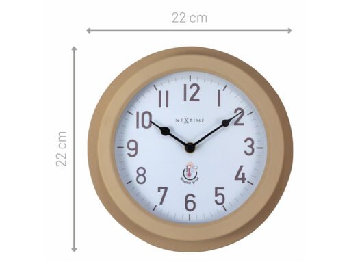 Buitenwandklok - Ø22CM - metaal - bruin "Poppy"