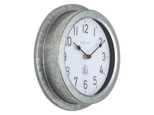 Buitenwandklok - Ø22CM - metaal - gegalvaniseerd "Poppy"