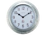 Buitenwandklok - Ø22CM - metaal - gegalvaniseerd "Poppy"