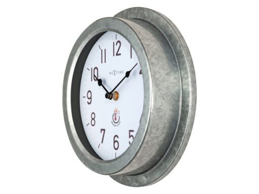 Buitenwandklok - Ø22CM - metaal - gegalvaniseerd "Poppy"