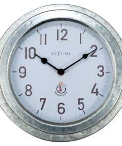 Buitenwandklok - Ø22CM - metaal - gegalvaniseerd "Poppy"