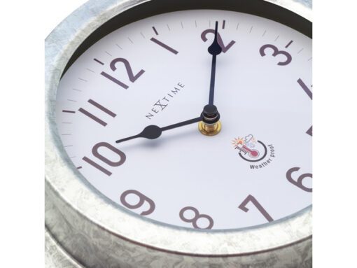 Buitenwandklok - Ø22CM - metaal - gegalvaniseerd "Poppy"