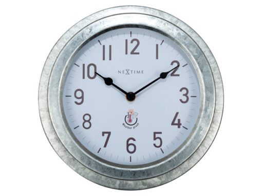 Buitenwandklok - Ø22CM - metaal - gegalvaniseerd "Poppy"