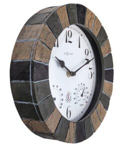 maakt deze klok bijzonder en weerbestendig. De klok is robuust en stijlvol door de steenlook. Hij past perfect in elke tuin en past gemakkelijk in de tuin. Met zijn afmeting van 26 cm past hij overal. Als u op de hoogte wilt zijn van uw tuin