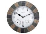Buitenweerstationklok - Ø26CM - Polyresin - groen "Aster"