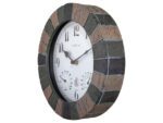 Buitenweerstationklok - Ø26CM - Polyresin - groen "Aster"