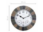 Buitenweerstationklok - Ø26CM - Polyresin - groen "Aster"