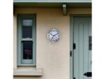 Buitenweerstationklok - Ø35CM - aluminium - wit "Clematis"