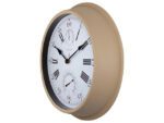 Buitenweerstationklok - Ø40 - 5 cm - metaal - bruine        "hyacint"