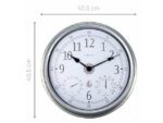 Buitenweerstationklok - Ø40 - 5cm metaal - gegalvaniseerd   kleur "Tulip"