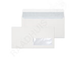 Dienstenvelop met venster Raadhuis 110x220mm DL (EA5/6) met plakstrip wit 200 stuks