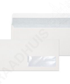 Dienstenvelop met venster Raadhuis 110x220mm DL (EA5/6) met plakstrip wit 200 stuks