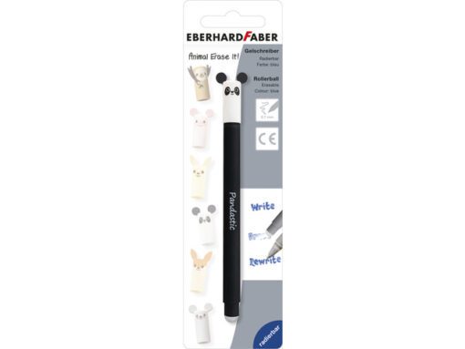 Gelpen Eberhard Faber Animal Erase-It  blister ass. kleur   schrijfkl. blauw