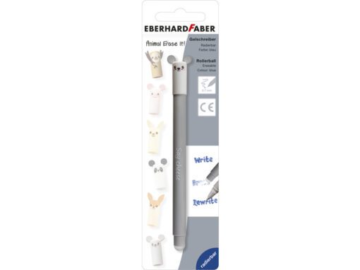 Gelpen Eberhard Faber Animal Erase-It  blister ass. kleur   schrijfkl. blauw
