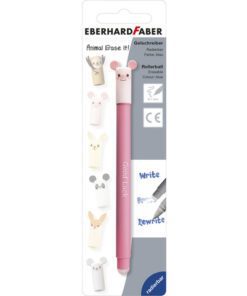 Gelpen Eberhard Faber Animal Erase-It  blister ass. kleur   schrijfkl. blauw