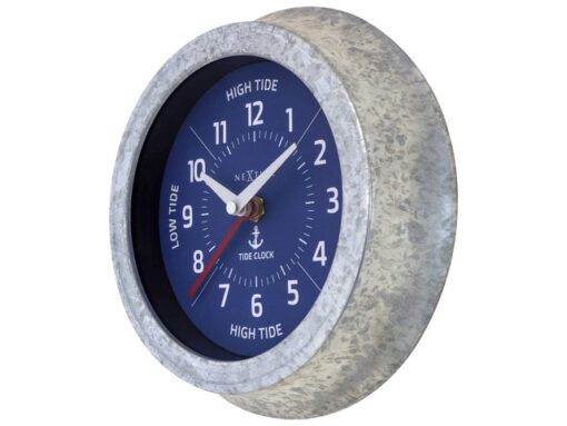 Getijdenklok Nextime dia 22cm Tide cijfers metaal blauwe    wijzerplaat