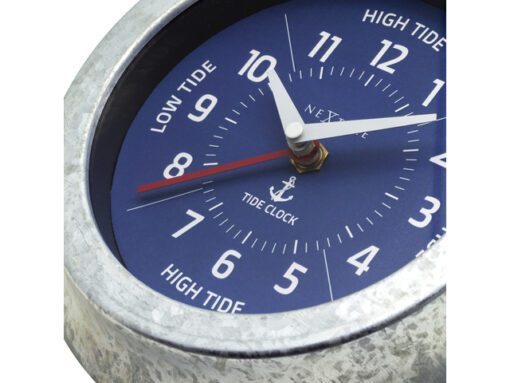 Getijdenklok Nextime dia 22cm Tide cijfers metaal blauwe    wijzerplaat