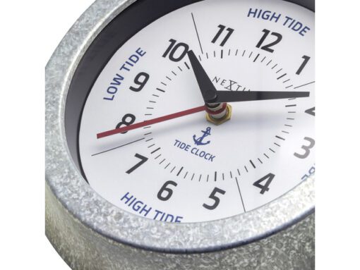 Getijdenklok Nextime dia 22cm Tide cijfers metaal witte     wijzerplaat