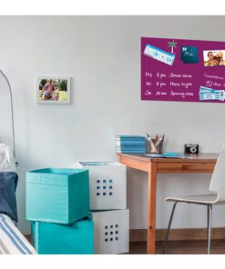 telefoonlijsten of belangrijke mededelingen zijn snel op het bord geplaatst. Twee sterke NeoDym-magneten worden meegeleverd - normale magneten werken niet. Met alle gebruikelijke krijtstiften kunnen afspraken of andere notities opgeschreven en weer verwijderd worden. Veiligheid staat bij Be!Board hoog in het vaandel. De glasplaat bestaat uit gehard veiligheidsglas (ESG) volgens EN 12150-1. Be!Board komt met 7 jaar fabrieksgarantie.
