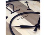 Grote wandklok - 50cm - Stil - Hout - Zwart Metaal -        "Oxford" -NeXtime