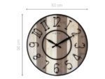 Grote wandklok - 50cm - Stil - Hout - Zwart Metaal -        "Oxford" -NeXtime