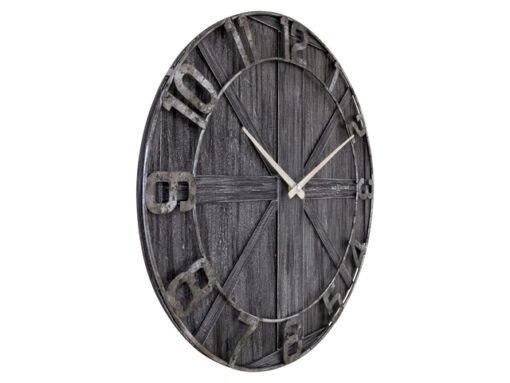 Grote wandklok - 50cm - Stil - Zwart - Hout - Metaal -      "York" - NeXtime