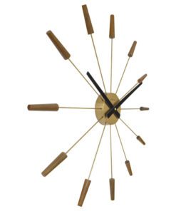 De NeXtime "Plug Inn" wandklok (58cm) heeft een tijdloos design welke al jaren terug te vinden is in de NeXtime collectie. Deze versie heeft koperen pins met een natuurlijke notenhout uiteinde en goudkleurige behuizing . Deze bestseller past in veel verschillende woonstijlen en maakt van klokkijken een feestje! Deze klok werkt op 1 x AA batterij (niet inbegrepen)