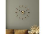 Grote wandklok - 58cm - Stille klok -Walnoot hout - NeXtime "Plug-Inn"