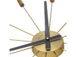 Grote wandklok - 58cm - Stille klok -Walnoot hout - NeXtime "Plug-Inn"