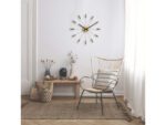 Grote wandklok - 58cm - Stille klok -Walnoot hout - NeXtime "Plug-Inn"